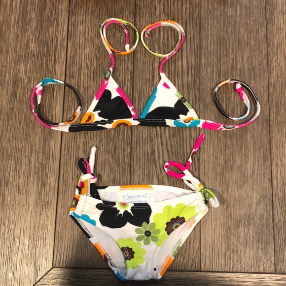 Flowers By Zoe Baby Girls Bikini Sz 12m - Picture 1 of 6
